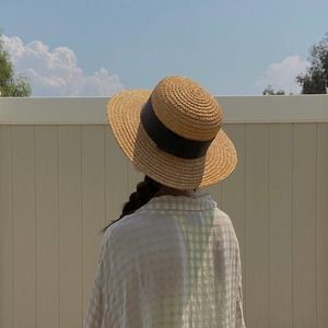 Straw weave banana republic wicker hat